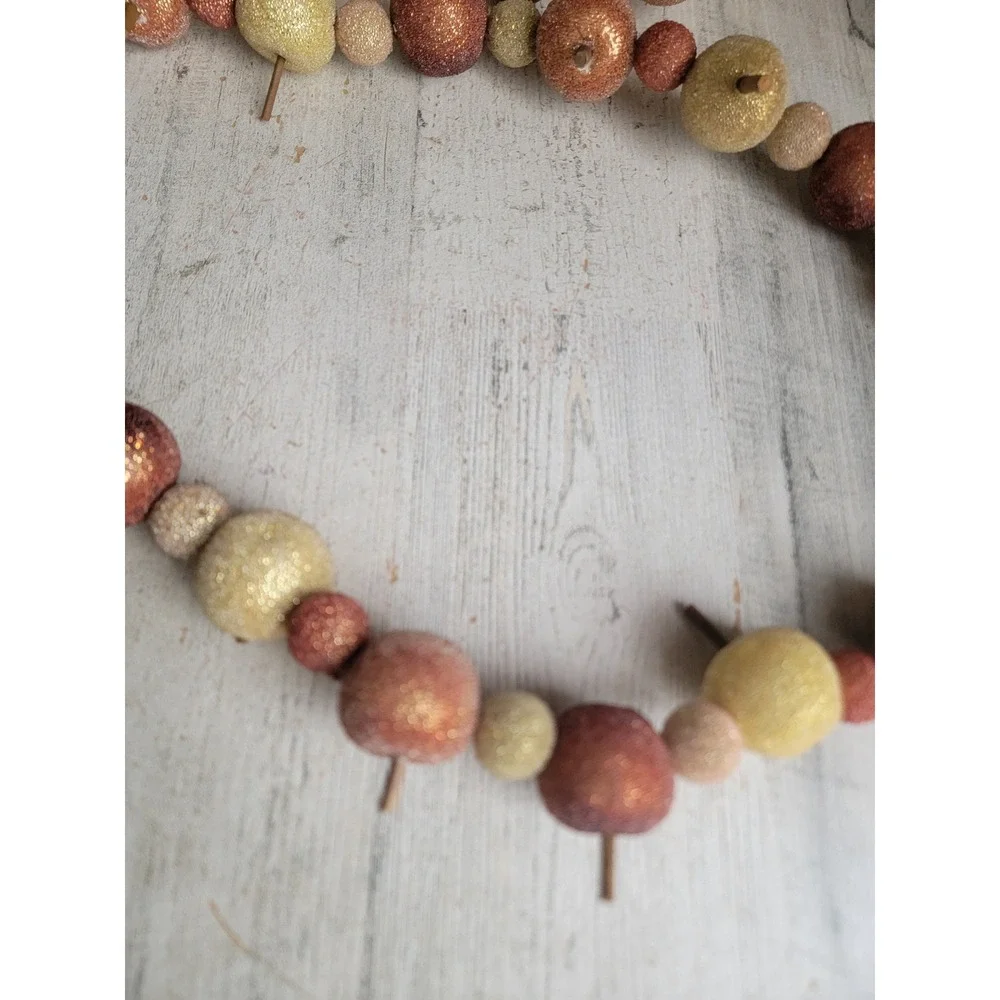 Unique apple garland Thanksgiving fall hanging wall home decor fruit string